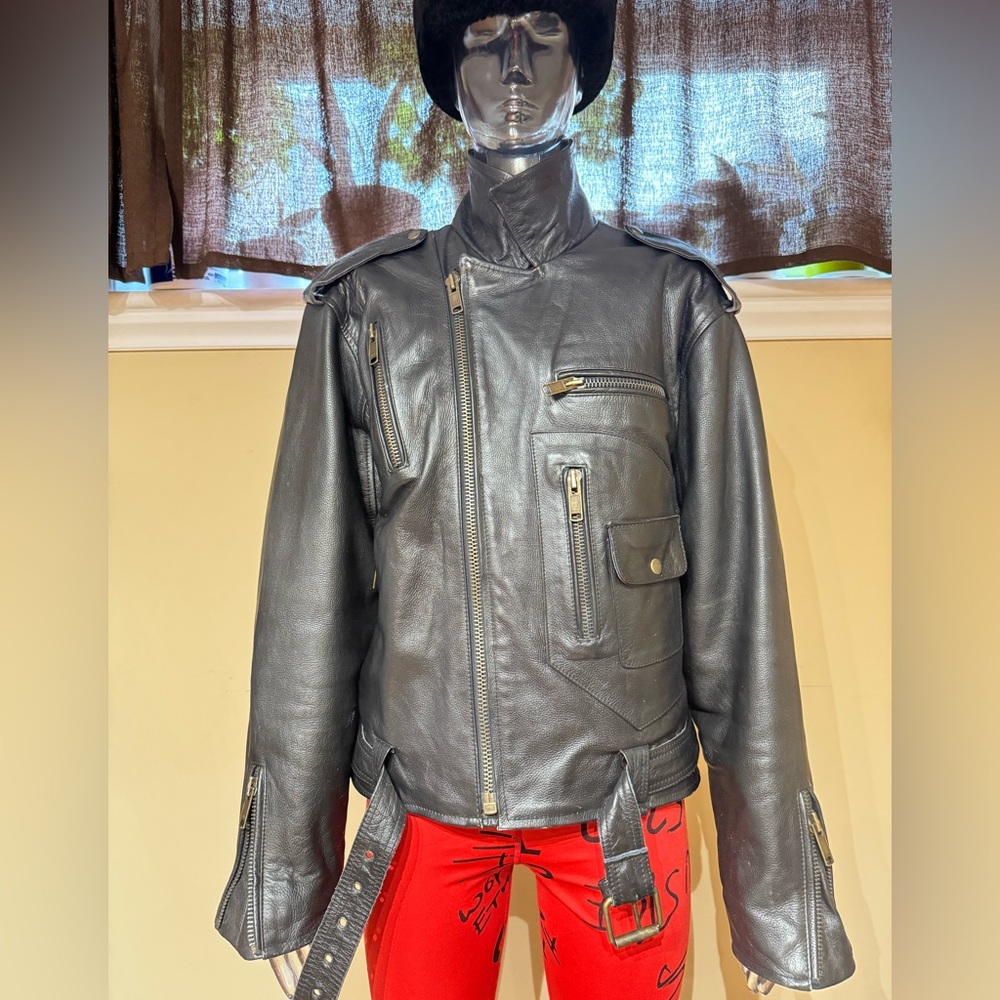 Black Leather Biker Jacket